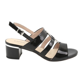 Sandales Caprice chaussures pour femmes avec décoration 28208 le noir Sandales Caprice chaussures pour femmes avec décoration 28208 le noir