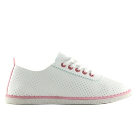 Baskets femme blanches L-6 Rose