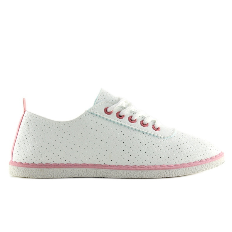 Baskets femme blanches L-6 Rose