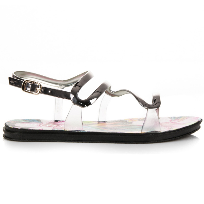 Vinceza Sandales fermées par une boucle gris