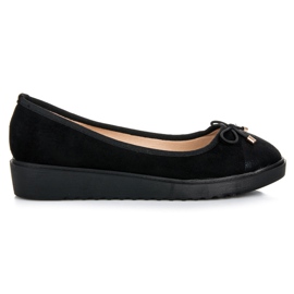 Nio Nio Ballerine noire sur la plate-forme le noir