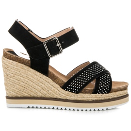 Kylie Sandales compensées noir