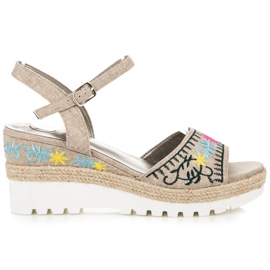 Kylie Sandales espadrilles brodées brun Kylie Sandales espadrilles brodées brun