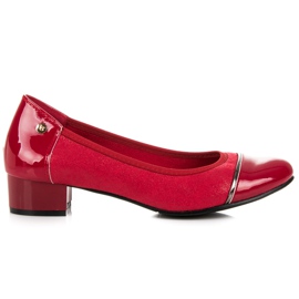 Vices Chaussures décontractées à talons bas rouge