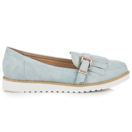 Vices Mocassins à boucle décorative bleu