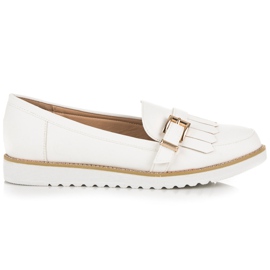 Vices Mocassins à boucle décorative blanc