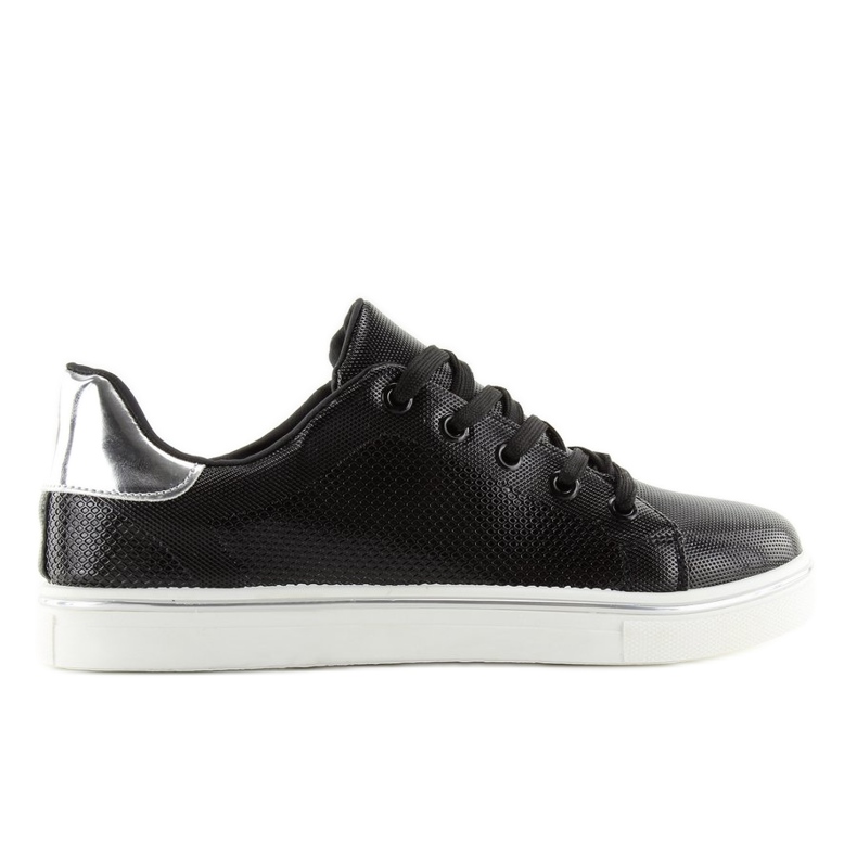 Baskets noires pour femmes B110-20 Noir rouge