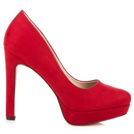 Vices Talons en daim sur la plateforme rouge Vices Talons en daim sur la plateforme rouge