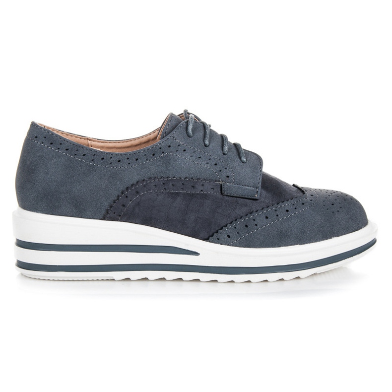 Vices Chaussures en daim à lacets gris