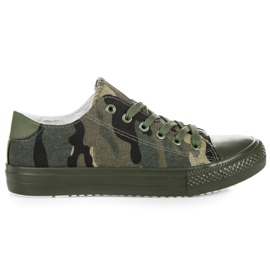 Baskets camouflage femme vert