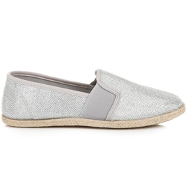 Espadrilles en argent gris