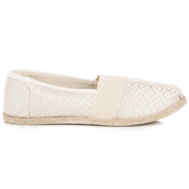 Espadrilles beiges à motif