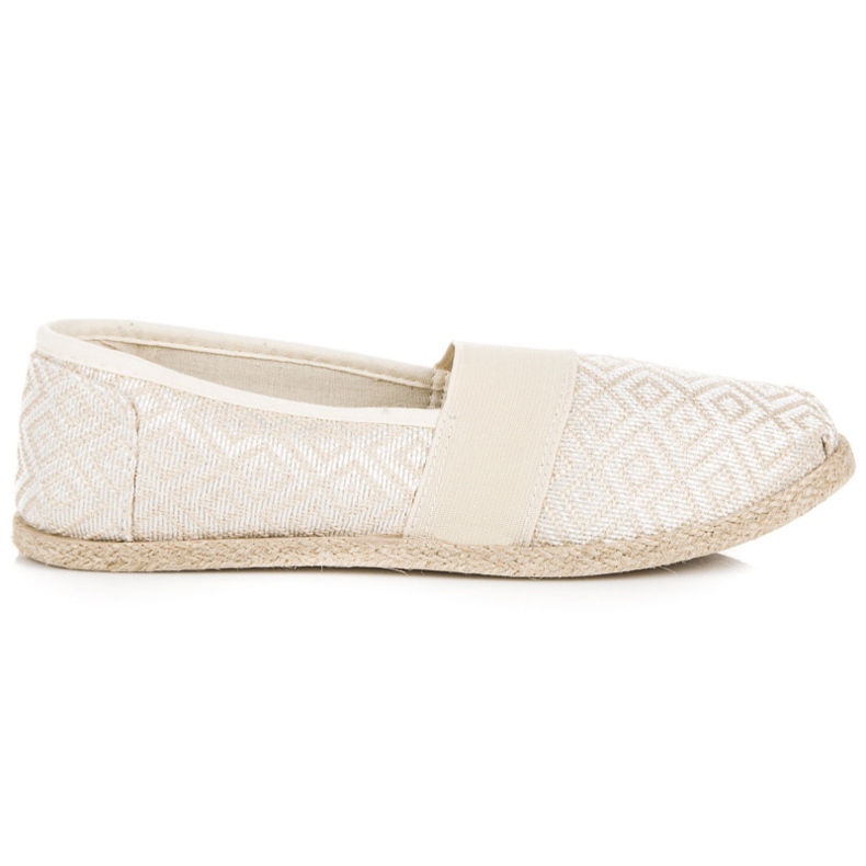 Espadrilles beiges à motif