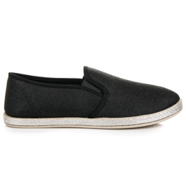 Muto Espadrilles à enfiler noires le noir