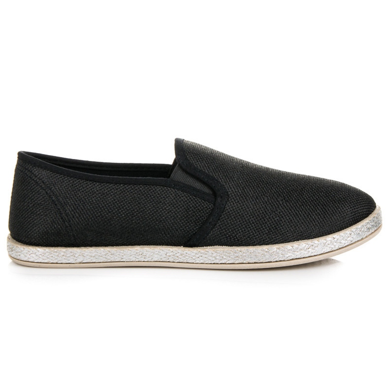 Muto Espadrilles à enfiler noires le noir