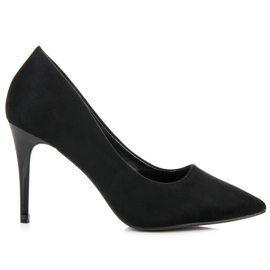 Escarpins en daim noir le noir