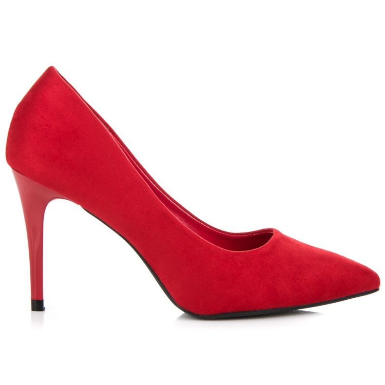 Escarpins en daim rouge
