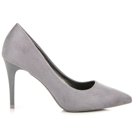 Escarpins en daim gris