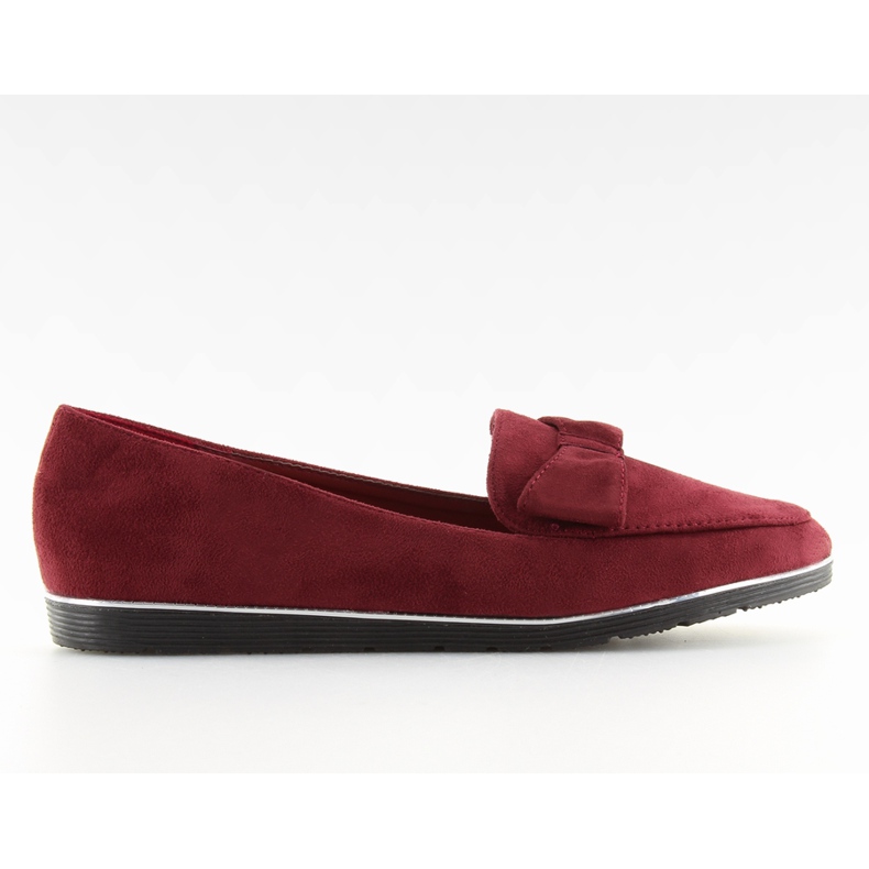Mocassins femme bordeaux 127-2 rouge