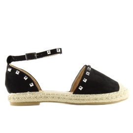 Espadrilles noires 99-26 noires à clous