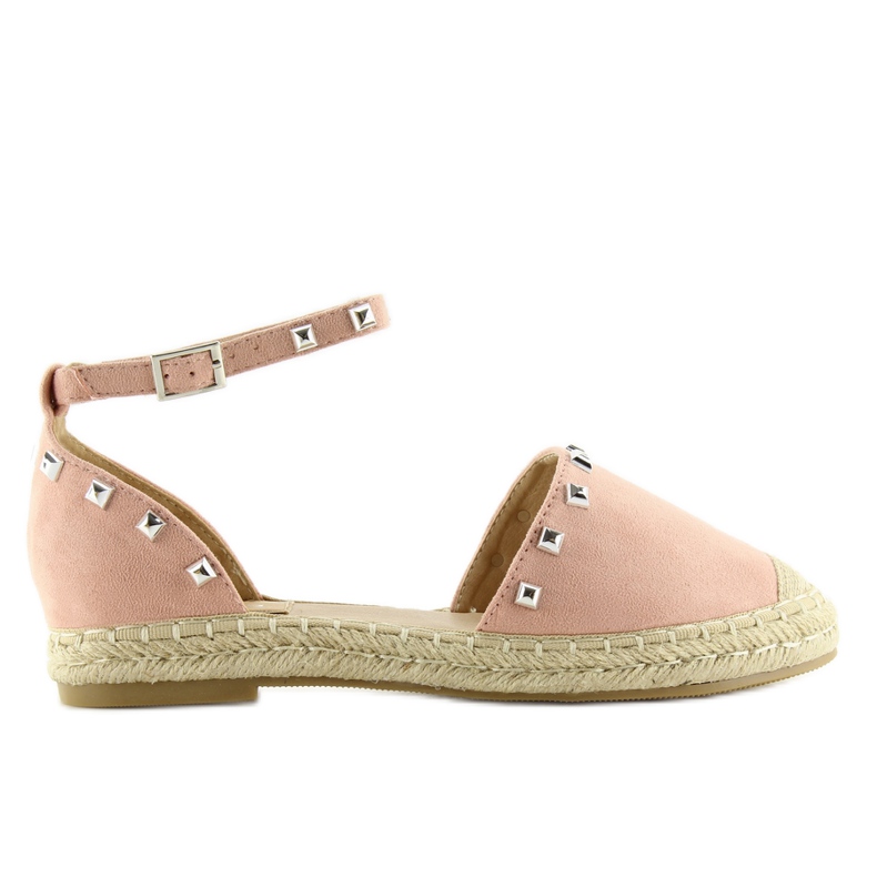 Espadrilles à clous roses 99-26 roses