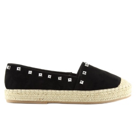Espadrilles noires pour femmes 99-17 noir