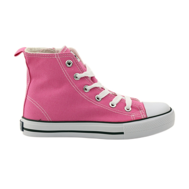 American Club Baskets de curseur pour femmes et lacets roses