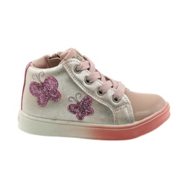 American Club Papillons américains pour filles sportives rose gris