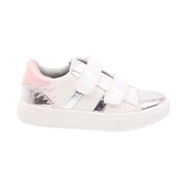 American Club Baskets, chaussures de sport américaines 16699 rose gris blanc