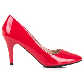 Chaussures à talons verni rouge