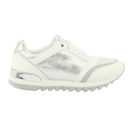 American Club Chaussures de sport pour femmes 16355 blanc / argent gris