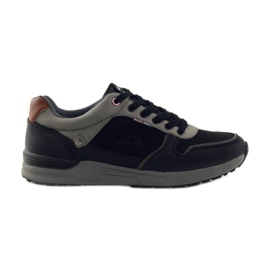 American Club Chaussures de sport pour hommes américaines 610184 noires gris