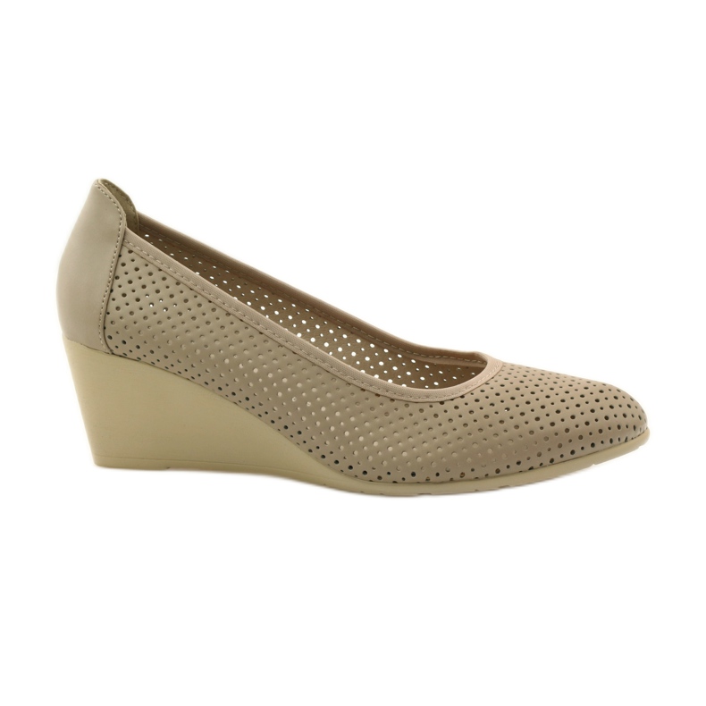 M.Daszyński Escarpins compensés femme Daszyński 113 beige