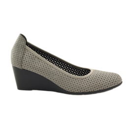 M.Daszyński Escarpins compensés femme Daszyński 113 gris