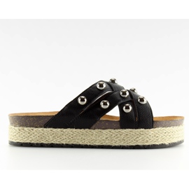 Espadrilles noires CK22P chaussons noirs