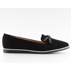 Mocassins noirs pour femmes JN-182 noir