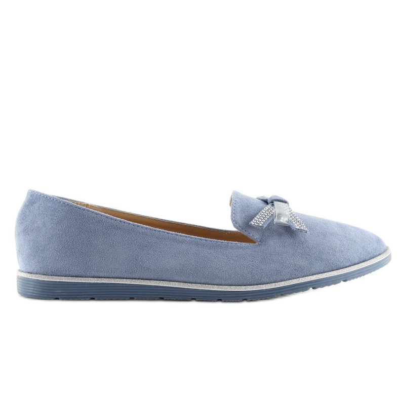 Bleu Mocassins femme JN-182 bleu Bleu Mocassins femme JN-182 bleu