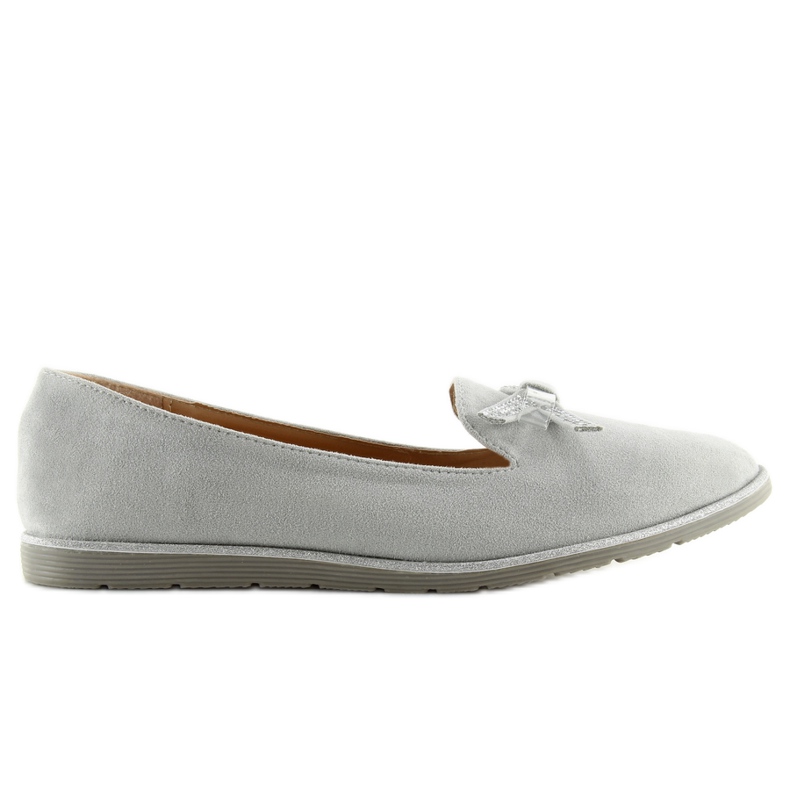 Gris Mocassins femme JN-182 gris
