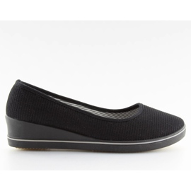 Ballerines compensées noires c21v noires le noir