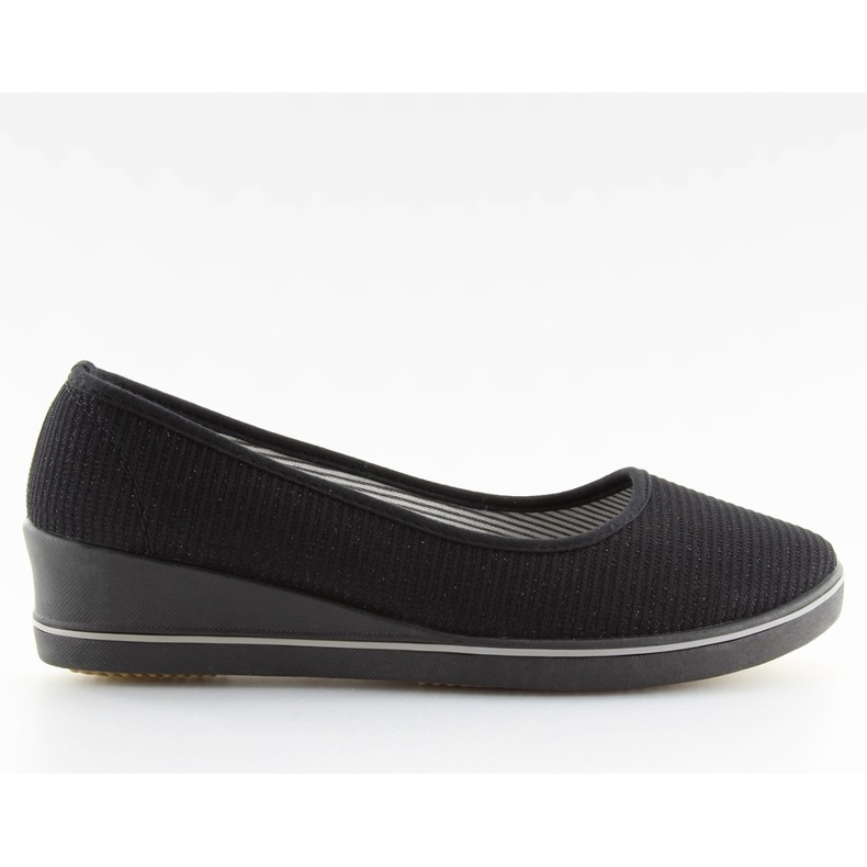 Ballerines compensées noires c21v noires le noir