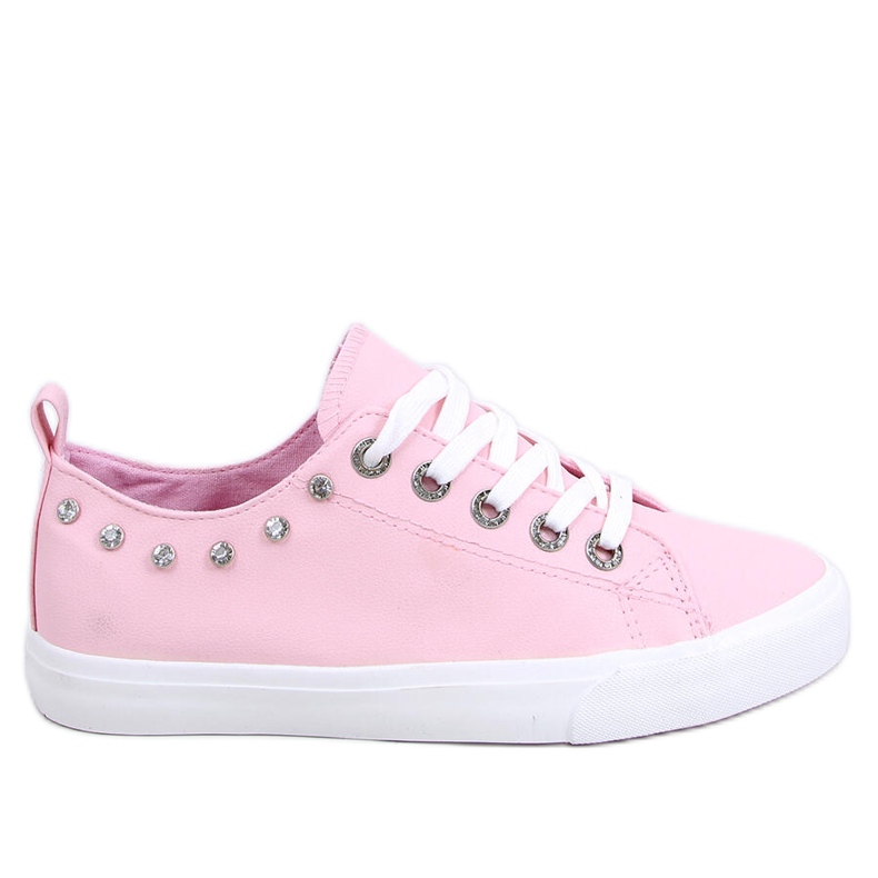 Sneakers avec zircones cubiques roses BL122p Rose