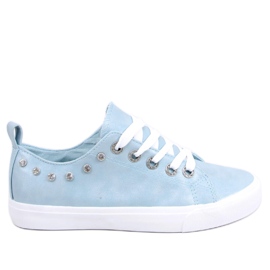 Bleu BL122p Baskets bleues avec zircone cubique