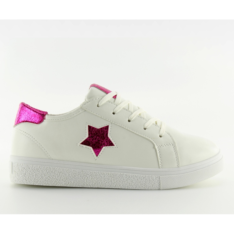 Baskets blanches pour femmes 343-Y Rouge