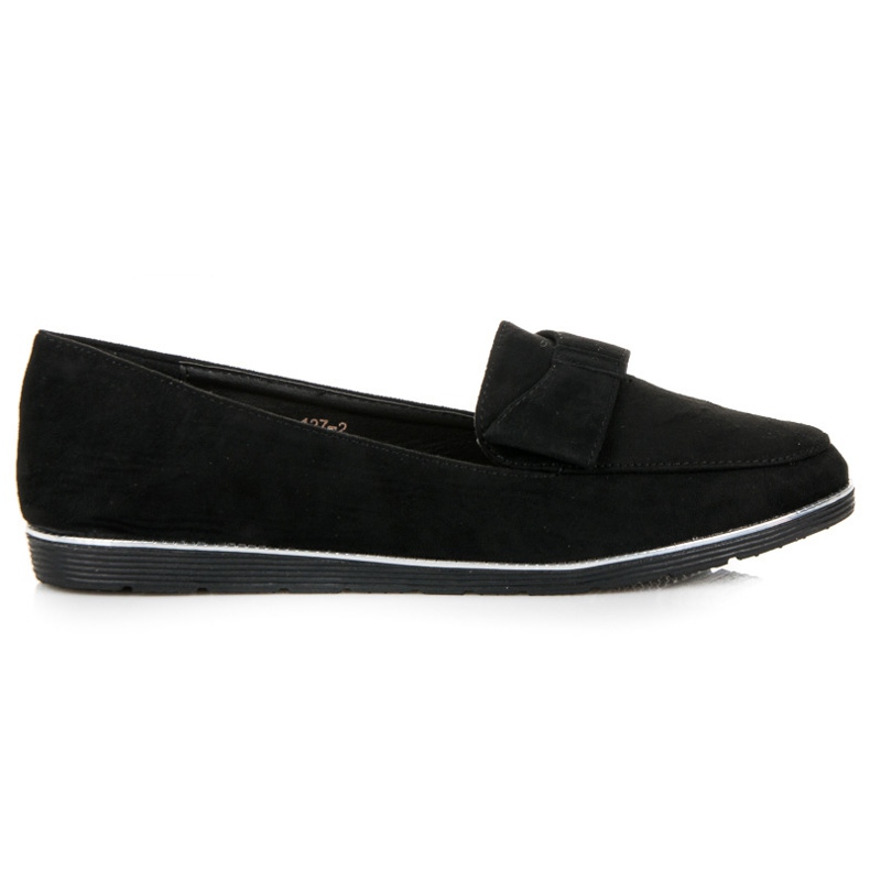 Mocassins En Daim Avec Nœud le noir