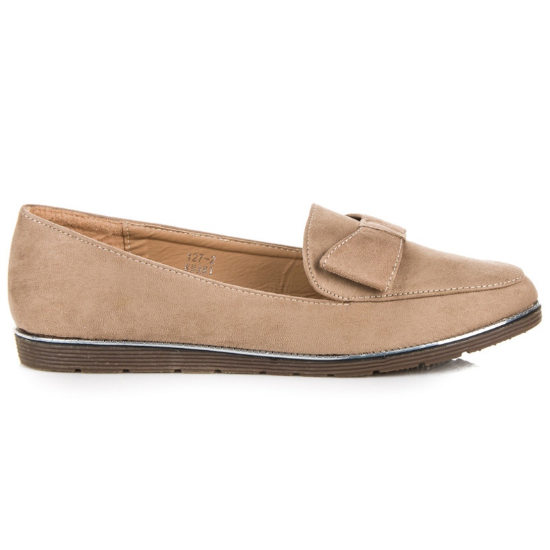 Mocassins En Daim Avec Nœud brun