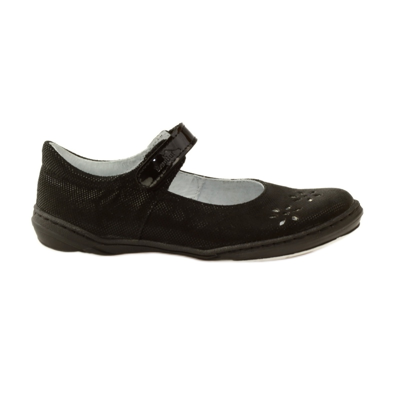 Ballerines fille fleurs Ren But 4351 le noir