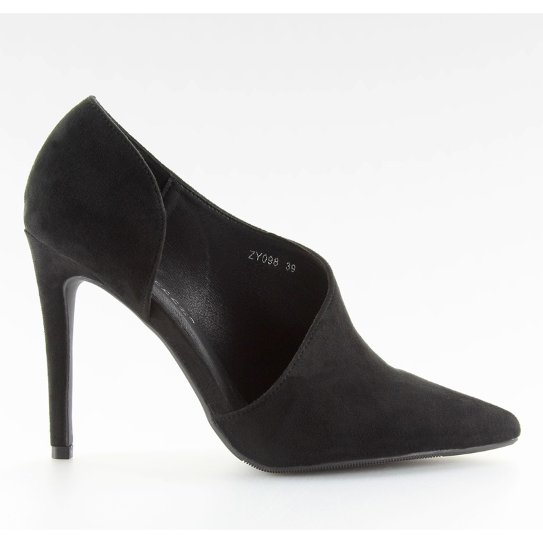 Escarpins noirs asymétriques sur une épingle ZY098 Noir le noir