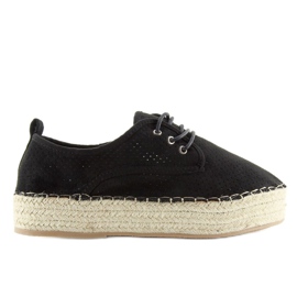 Espadrilles noires pour femmes LL-118 Noir le noir