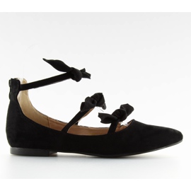 Ballerines pour femmes Gladiator noires G-47 Black le noir
