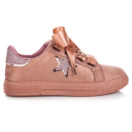 Baskets en daim élégantes rose